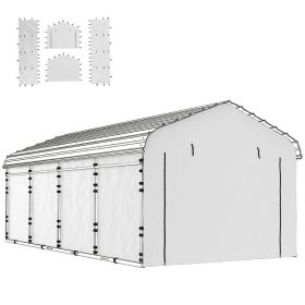 Carport Replacement Sidewall Panel for 10 x 15 Carports, UPF50+ Waterproof Replacement Side Wall Cover, White (Option: White-480x420x180 mm)
