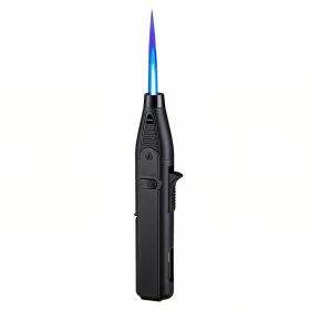 Outdoor Windproof Lighter, Torch Lighter, Blue Flame Lighter With Safety Lock, Suitable For Candles, Barbecue, Stove Walls, Camping Gifts  Exclud (Option: Default)